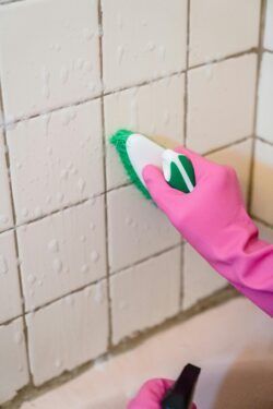 cleaning shower tile