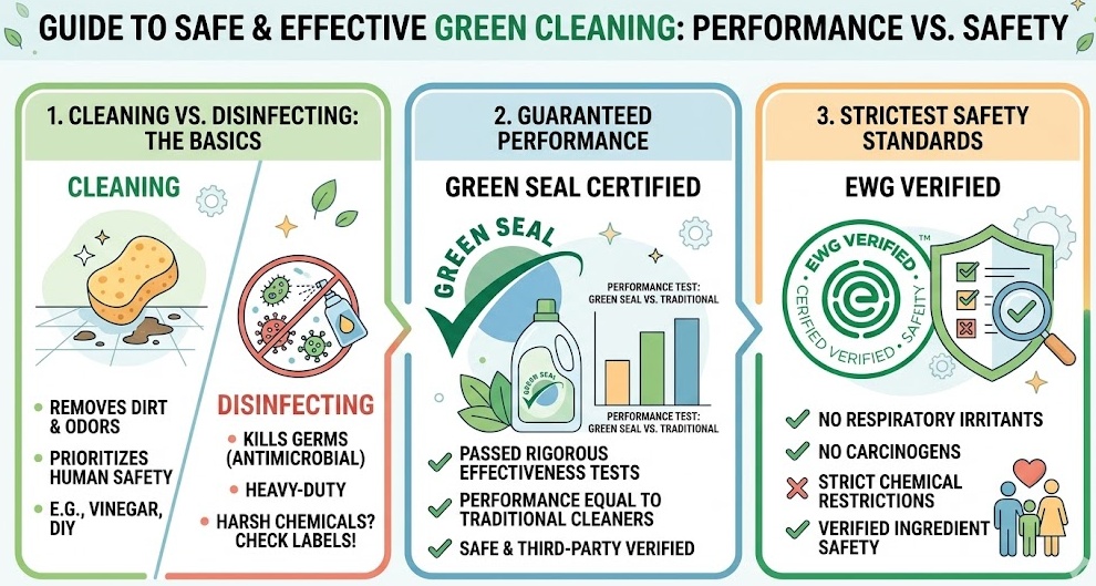 safe and effective green cleaning performance vs safety